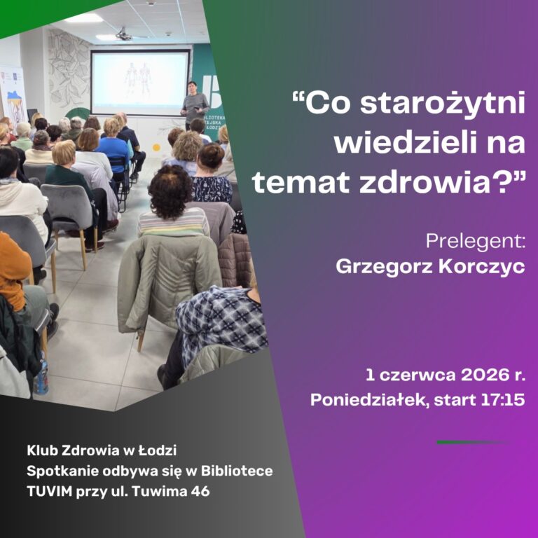 Klub Zdrowia – „Co starożytni wiedzieli na temat zdrowia?”